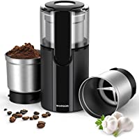 Los mejores  - SHARDOR Molinillos de Café Eléctrico Molinillos de Especia Gran Rotación 2 Bols Extraible 70g Trituradora de Alimentos…